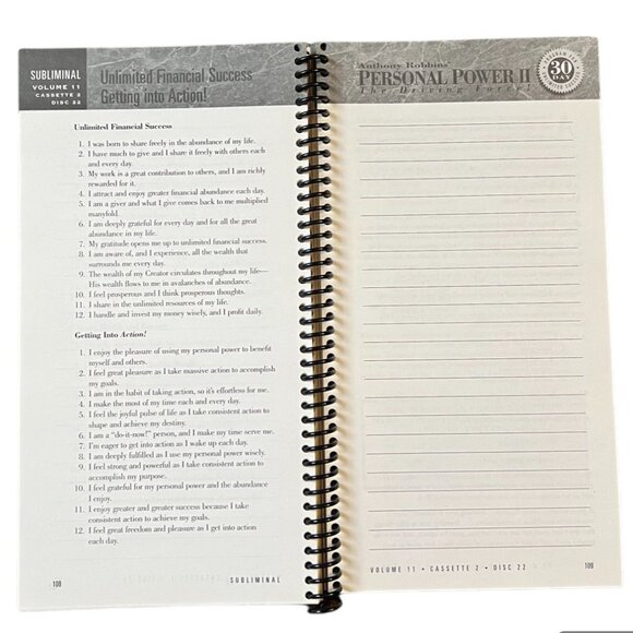 Anthony Robbins Personal Power II The Driving Force Complete Set 25 CDs & Workbk - Picture 9 of 14